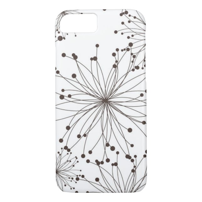 Coques Case-Mate iPhone Rétro arrière - plan floral (Dos)