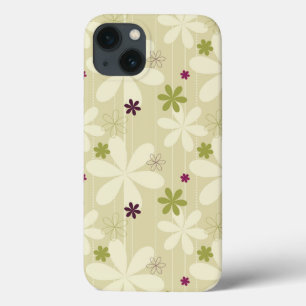 Coques Pour iPhone Rétro arrière - plan floral