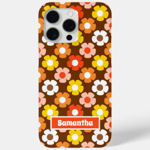 Coque Case-Mate iPhone Retro Automne Fleurs Motif Brown