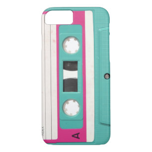 Etui iPhone Case-Mate Rétro bande turquoise vintage de cassette audio