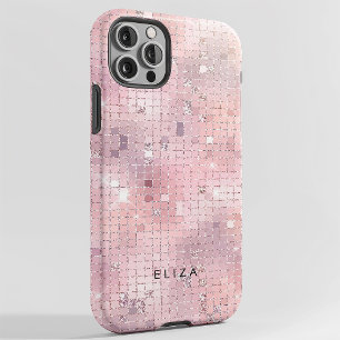 Coque Case-Mate iPhone Retro Blush Pink Disco Mirror   Monogramme