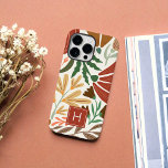 Coque Case-Mate iPhone Retro Boho Terracota Floral Simple Chic Monogramme<br><div class="desc">Retro Boho Terracota Floral Simple Chic Monogram iPhone 15 Pro Max Coque. Parfait comme cadeau personnalisé à une fille,  une fille,  un ami ou un fonctionnaire.</div>