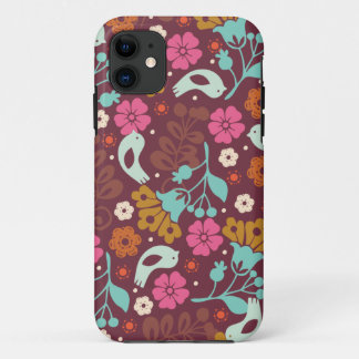 Coques Pour iPhone Rétro caisse colorée vintage de fleurs