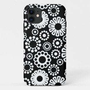 Coques Pour iPhone Rétro caisse noire de l'iPhone 5 de fleurs