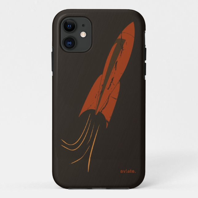 Coques Case-Mate iPhone Rétro caisse rouge de l'iPhone 5 de Rocket par (Dos)