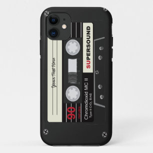 Coque iPhone 11 Rétro cassette audio MixTape