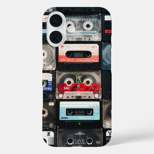 Coques Case-Mate iPhone Retro cassettes image on iphone case (Verso)