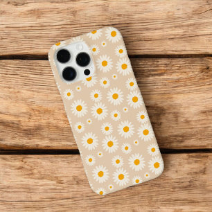 Coque iPhone 16 Pro Max Retro Chic Beige Floral Motif Printemps Whimsical