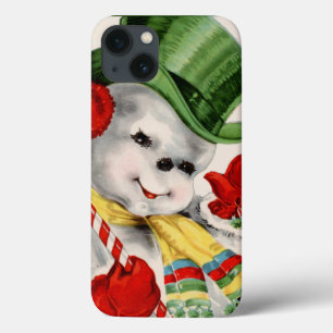 Etui iPhone 13 Retro Christmas snowman téléphone dur xtreme X coq