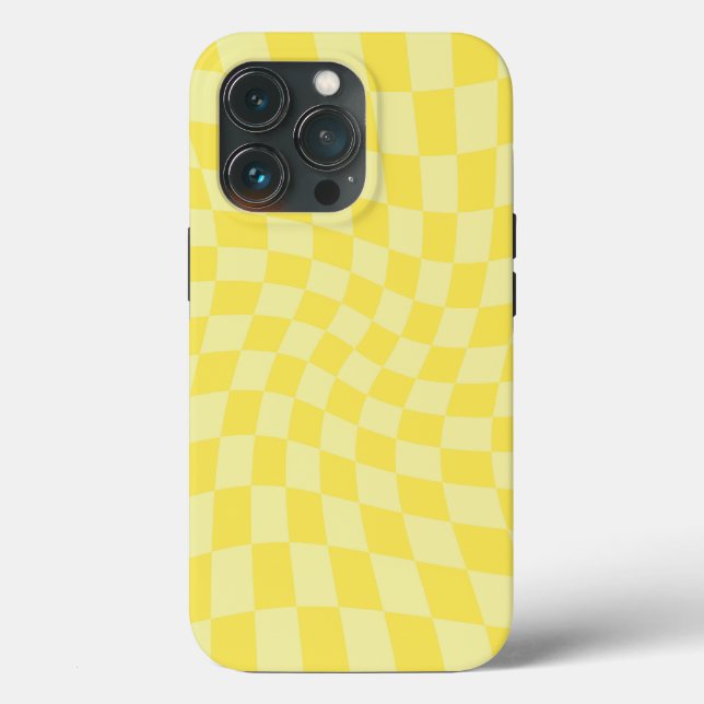 Coques Case-Mate iPhone Retro citron jaune pastel Warboard (Verso)