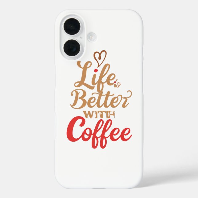 Coques Case-Mate iPhone Retro Coffee Lover Typography (Verso)