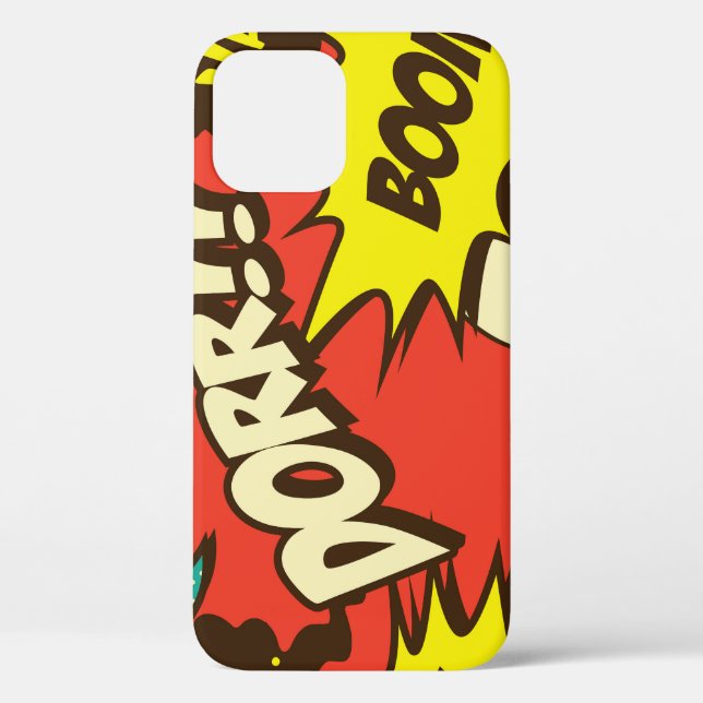 Coques Case-Mate iPhone Retro Comic Shout : Motif sans couture. (Verso)