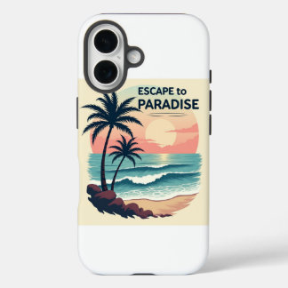 Coque Pour iPhone 16 Retro échappe à l'aventure côtière Vintage