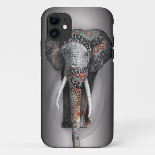 Coque Case-Mate Pour iPhone Rétro éléphant mignon de fleur