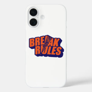 Coque Pour iPhone 16 Rétro « Enfreignez les règles » Motivationnel
