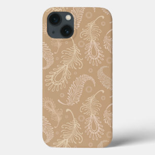 iPhone 13 Case Rétro-feater-pâle-motif
