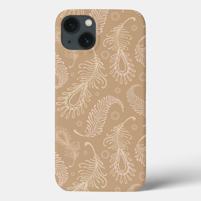 Coques Case-Mate iPhone Rétro-feater-pâle-motif (Verso)