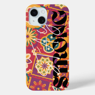 Coque Case-Mate iPhone Rétro floral patchwork des années 70 Restez fortE