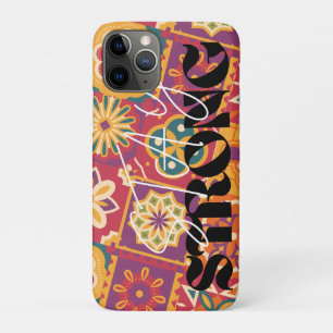 Case-Mate iPhone Case Rétro floral patchwork des années 70 Restez fortE