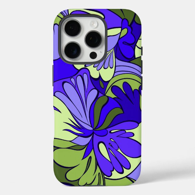 Coques Case-Mate iPhone Rétro floral psychédélique de Lave-Lampe (Verso)