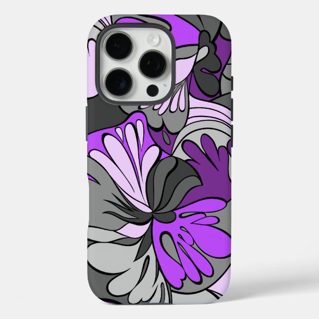Coques Case-Mate iPhone Rétro floral psychédélique de Lave-Lampe (Verso)