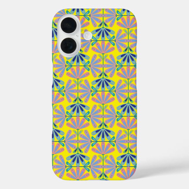 Coques Case-Mate iPhone Retro Floral Series Jaune (Verso)