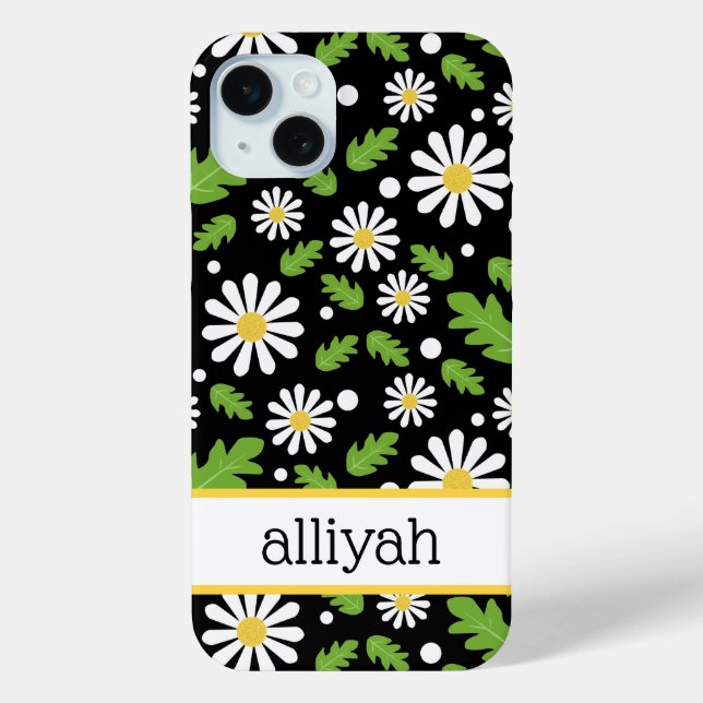 Coques Case-Mate iPhone Retro Hippie Flowers Daisy Pattern (Verso)