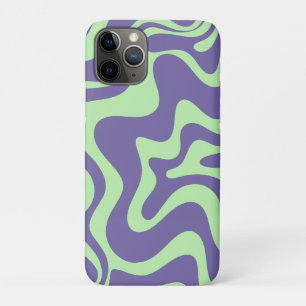 Case-Mate iPhone Case Retro Liquid Swirl Abstract Pattern Purple Mint