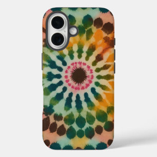 Coque Pour iPhone 16 Retro Mandala Tie Dye