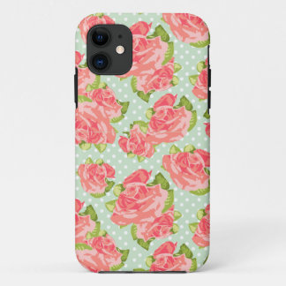 Coque Case-Mate Pour iPhone Rétro menthe vintage élégante de rose d'impression