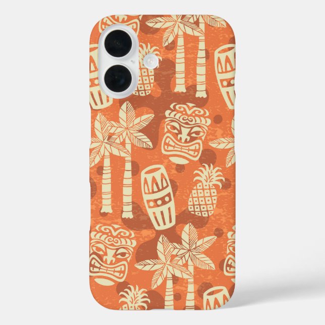 Coques Case-Mate iPhone Retro Mid Century Modern Tiki Pattern (Verso)