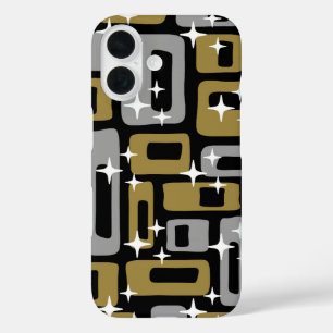 Coque Pour iPhone 16 Retro Mid-Century Moderne Abstrait