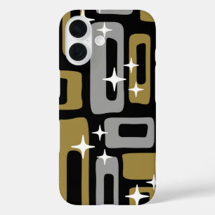 Coque Pour iPhone 16 Retro Mid-Century Moderne Abstrait