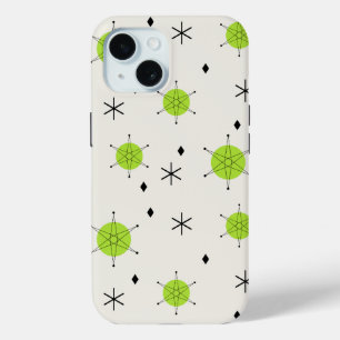 Coque Case-Mate iPhone Retro Mid Mod Starburst Sky Chartreuse