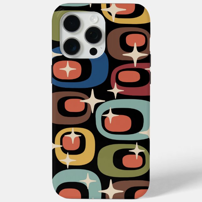 Coques Case-Mate iPhone Rétro Moderne Abstrait du Milieu du Siècle (Verso)