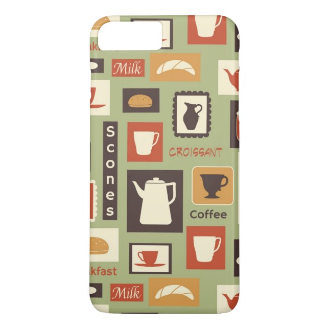 Coques Case-Mate iPhone Rétro motif avec des plats de cuisine pour le (Dos)
