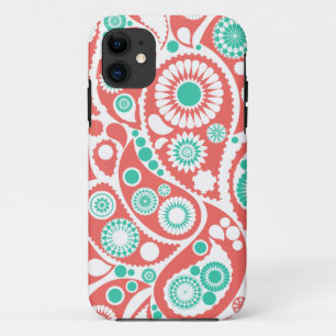 Coque Case-Mate iPhone Rétro motif de corail de Paisley
