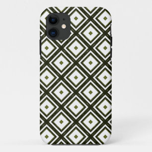 Coque iPhone 11 Rétro motif de mosaïque géométrique moderne