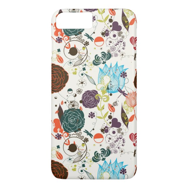 Coques Case-Mate iPhone Rétro motif floral 2 (Dos)