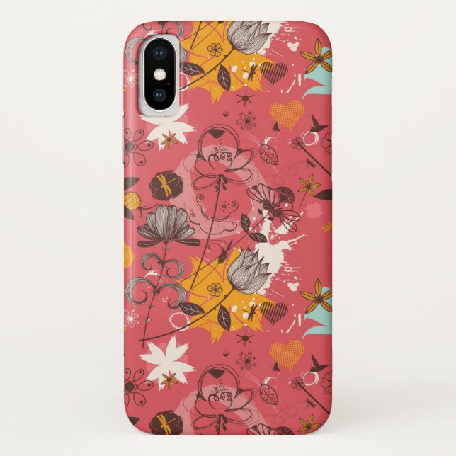 Coques Case-Mate iPhone Rétro motif floral 6 (Dos)