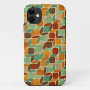 Coque iPhone 11 Rétro motif géométrique 4