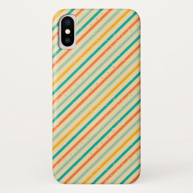 Coques Case-Mate iPhone Rétro motif rayé grunge (Dos)