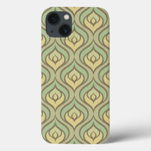 Coque Case-Mate iPhone Rétro motif vert et jaune vintage
