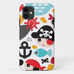 Coque iPhone 11 Rétro navigation d'illustration de pirates