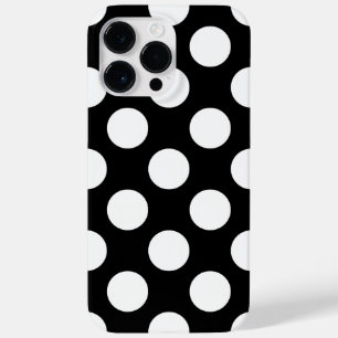Coque Pour Pour iPhone 14 Pro Max Rétro noir et blanc à pois