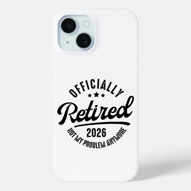 Coques Case-Mate iPhone Retro Officiellement à la Retraite 2026 Drôle de R (Verso)