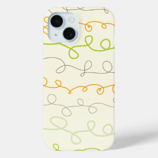 Coque Case-Mate iPhone Retro Orange Green Simple Fun Scribbles Motif