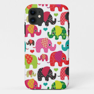 Etui iPhone Case-Mate rétro papier peint de motif d'enfants d'éléphant