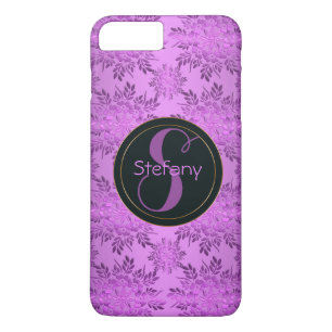 Coque iPhone 8 Plus/7 Plus rétro pattern.monogram. floral