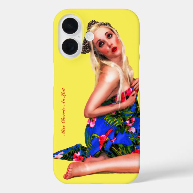 Coques Case-Mate iPhone Retro Pin Up Tropical Beach Girl Téléphone Boîtier (Verso)